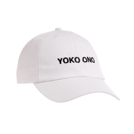 Yoko Ono white cap